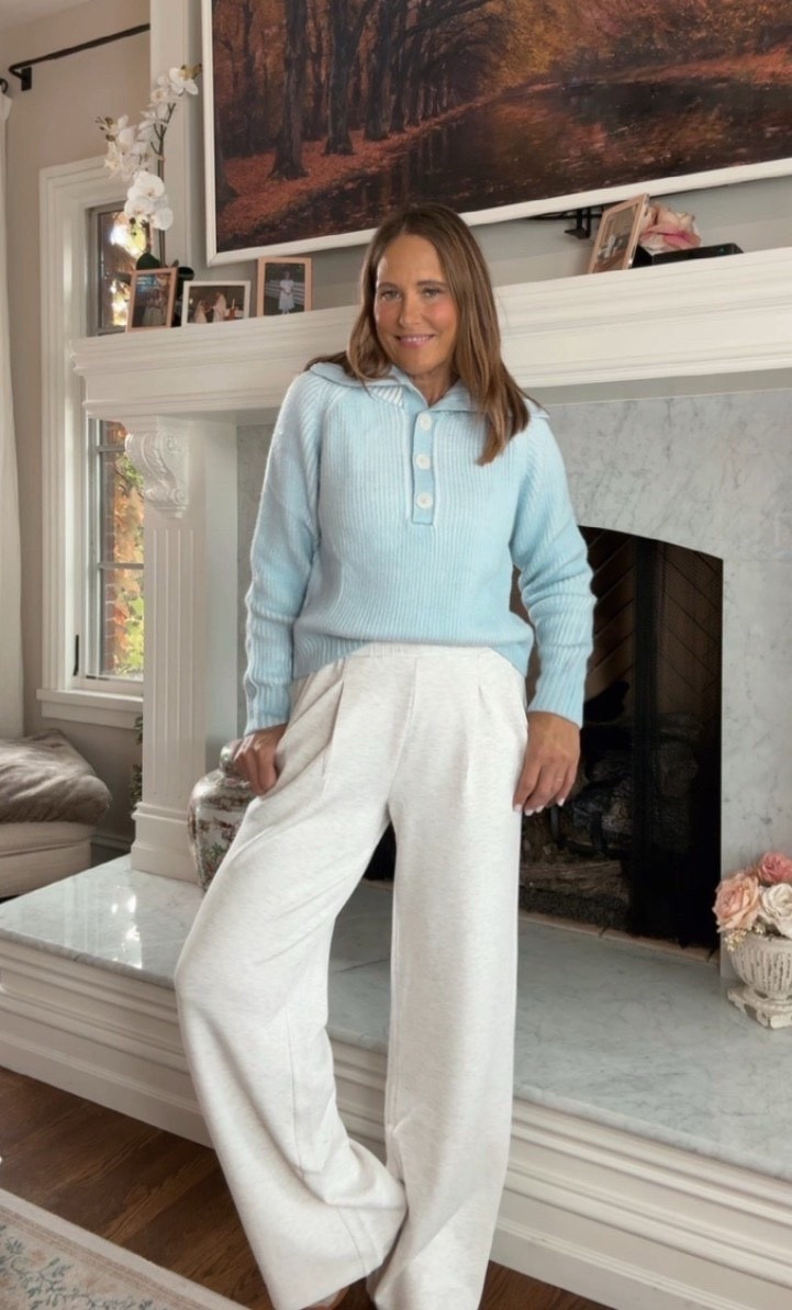 Loving this head-to-toe Varley outfit we put together! The half-button-up top is super comfortable and easy to style. Pair it with cream colored pants for a polished outfit, or layer it under a long coat for extra layers. Perfect for staying stylish during the chilly months ahead.

#LTKSeasonal #LTKMidsize #LTKOver40