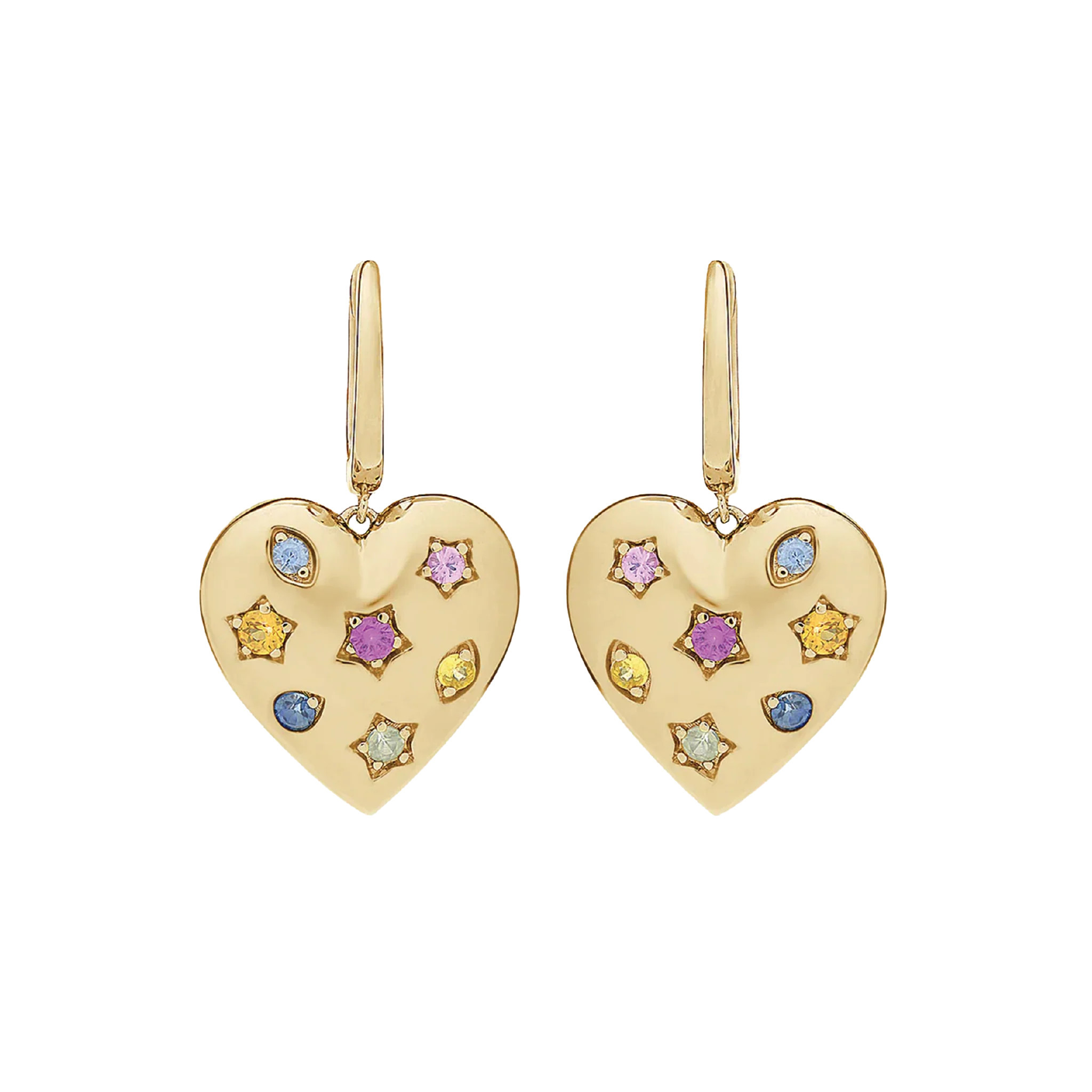 Kaleidoscope Heart Hoops | Le Weekend Studio