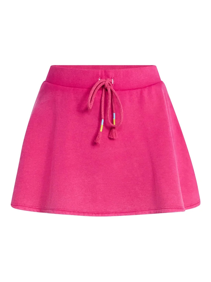 No Boundaries Washed Fleece Mini Skater Skort, Women's XXS-XXL | Walmart (US)