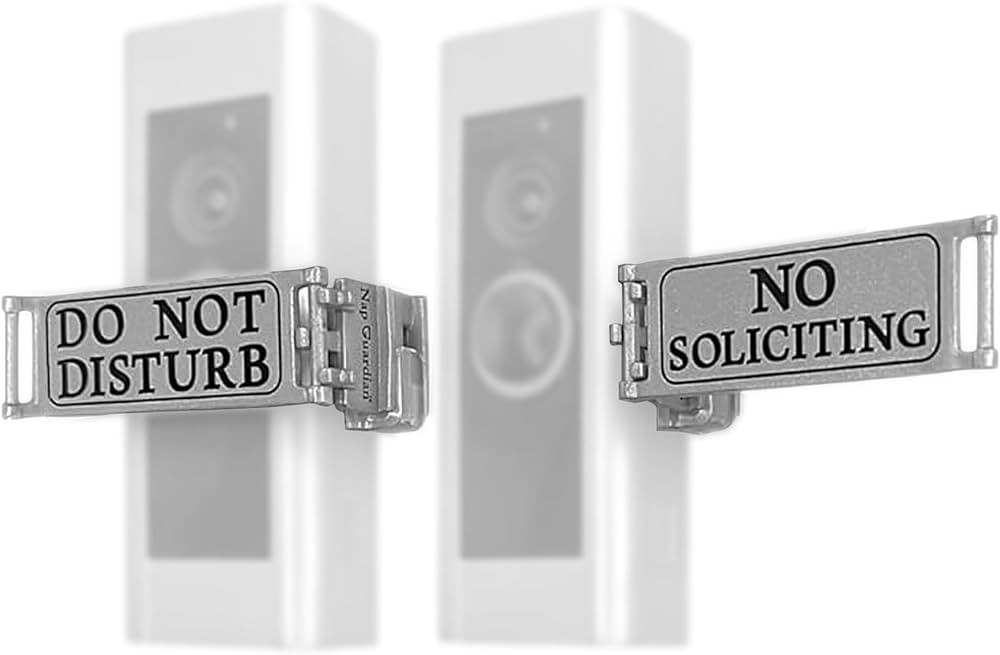 Universal Fitting Doorbell Cover that Rotates from DO NOT DISTURB to NO SOLICITING - Horizontal &... | Amazon (US)