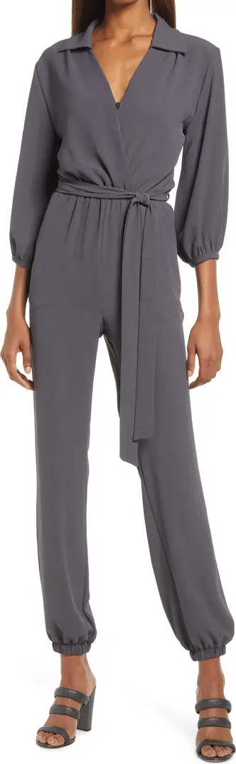 Tie Waist Long Sleeve Jumpsuit | Nordstrom