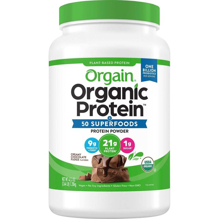 Orgain Organic Plant-Based Protein Powder Creamy Chocolate Fudge 42.3 Ounces | Walmart (US)