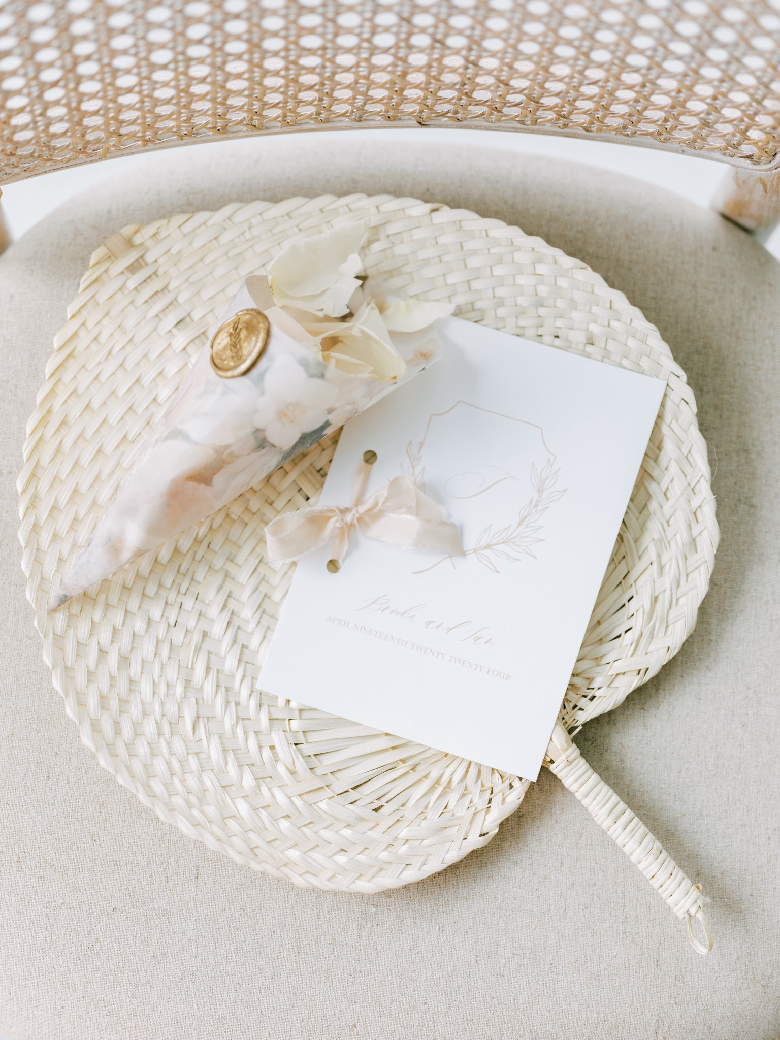 Wedding details! Ceremony programs, flower cones. 

#LTKWedding