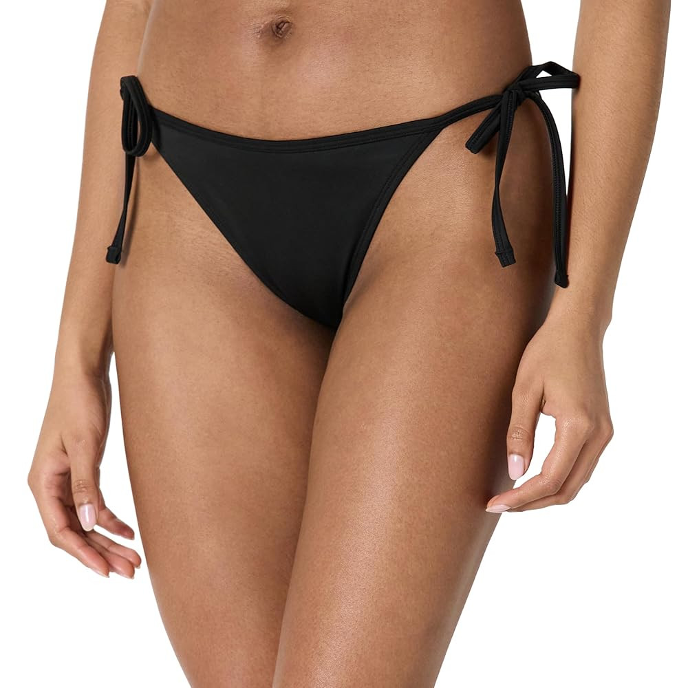 Amazon Essentials Women's Tie Side Bikini Bottom Black Bikini Bottoms Beach Essentials Amazon | Amazon (US)