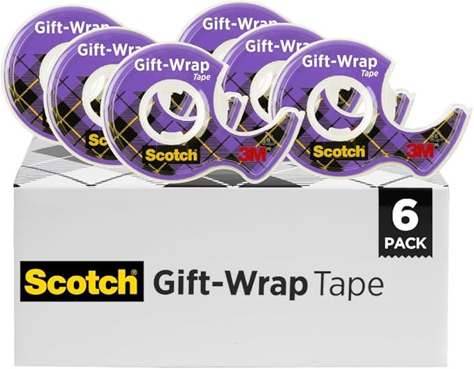 Scotch Gift Wrap Tape, Invisible, Holiday Gift Wrapping Supplies for Christmas Presents and Gift ... | Amazon (US)