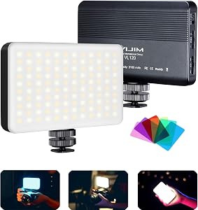 VIJIM VL120 LED Video Light on Camera, Mini Rechargeable 120 LED Photography Lighting Fill Lamp 3... | Amazon (US)