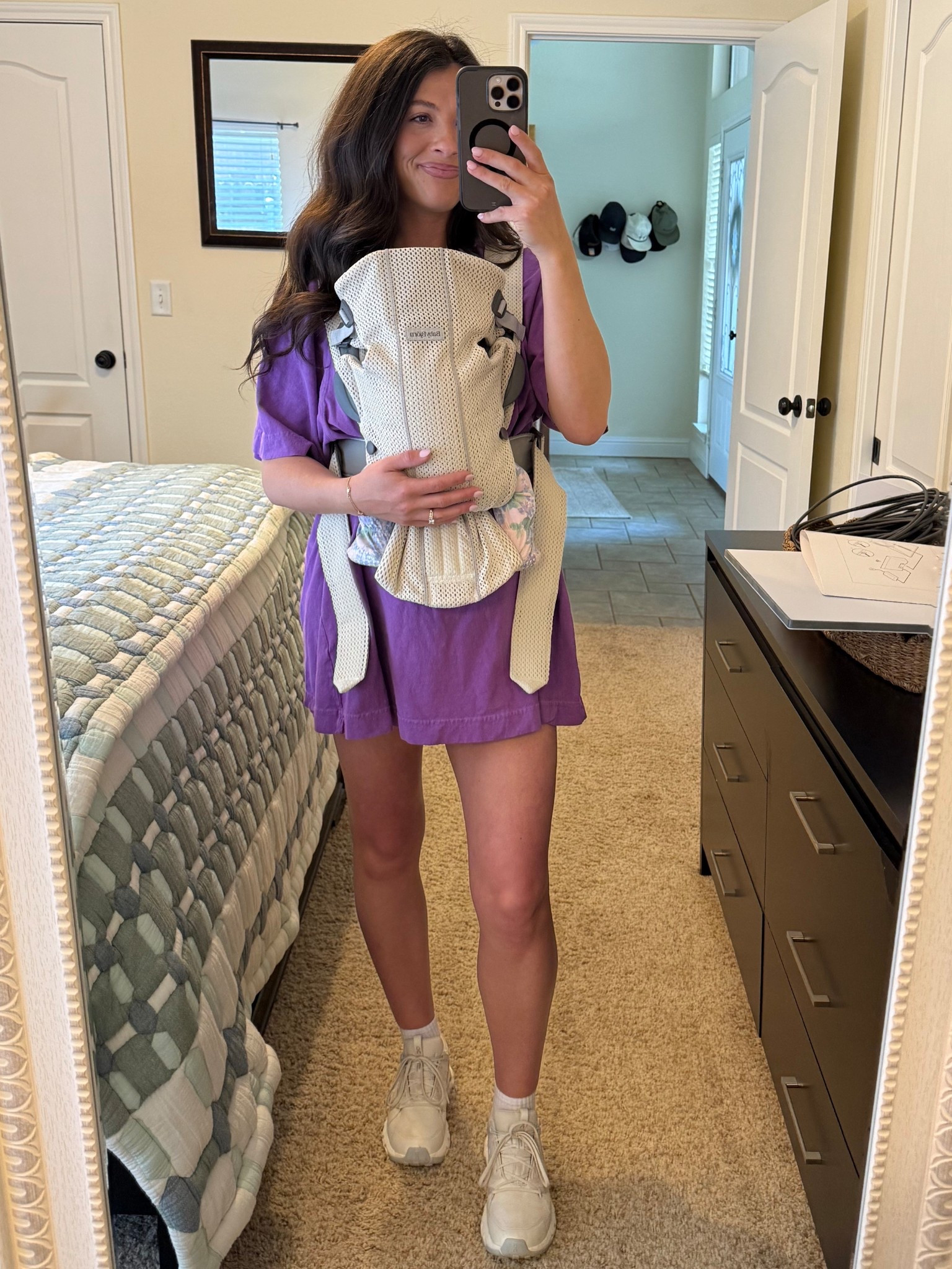 Highly recommend the baby bjorn carrier for the early months!! It fits the NB stage so perfectly and gives you the freedom to get things done while baby naps. I got the mesh material for more airflow since we’re entering the hotter months here in Texas! 

#LTKmomlife #LTKBaby