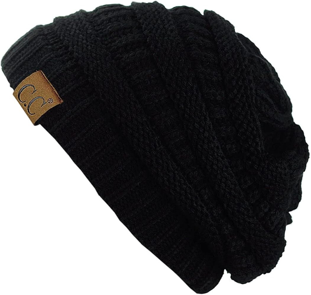 C.C Trendy Warm Chunky Soft Stretch Cable Knit Beanie Skully | Amazon (US)