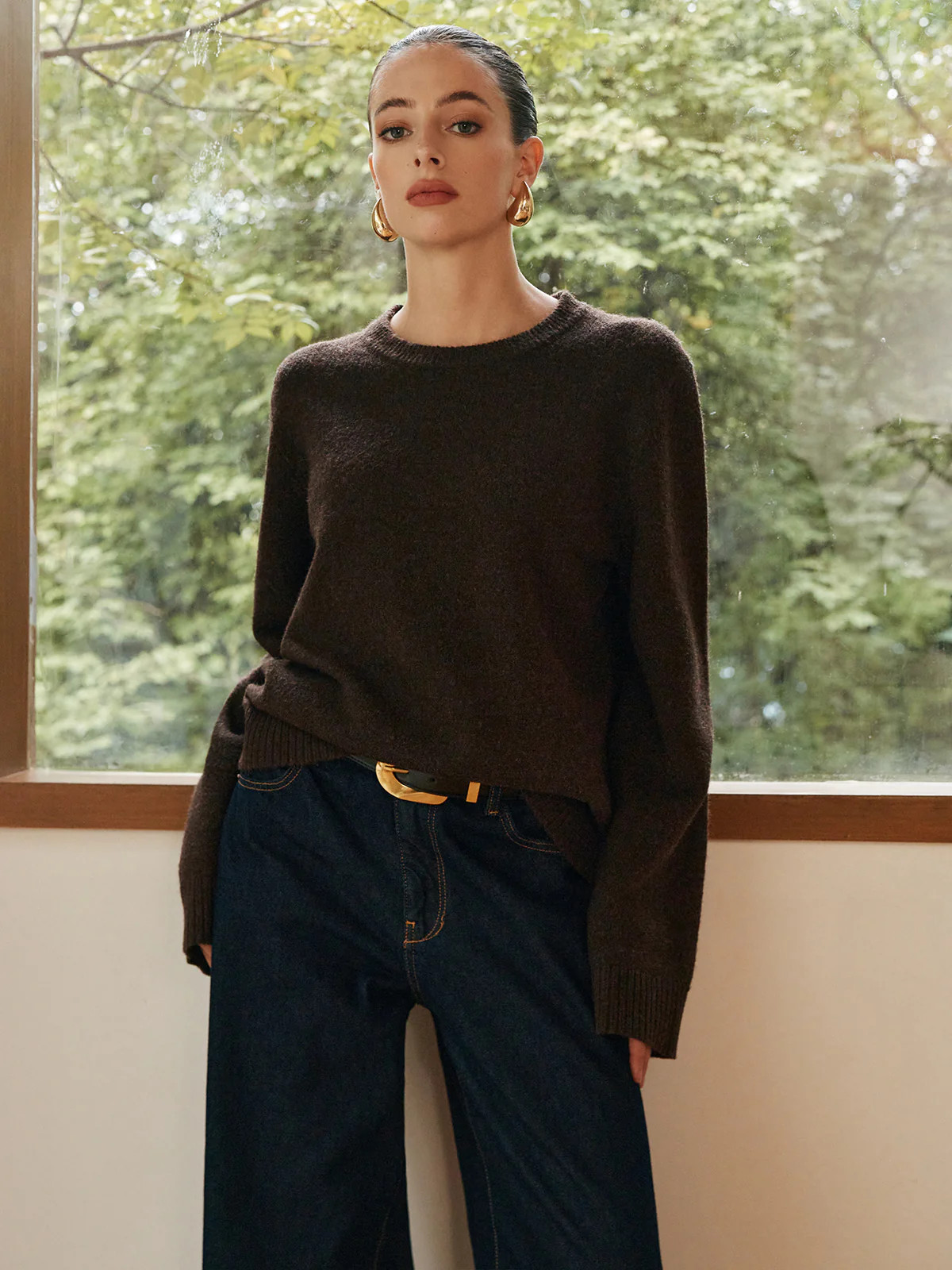 Leisure Cozy Draped Sweater | Commense