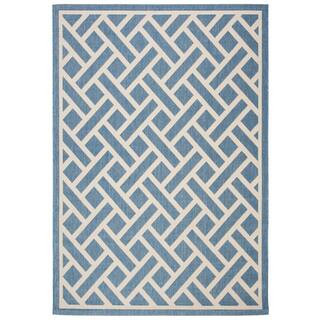 Safavieh Courtyard Blue/Light Beige 5 ft. x 8 ft. Indoor/Outdoor Area Rug-CY6306-233-5 - The Home... | The Home Depot