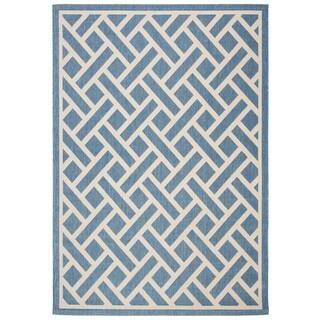 Safavieh Courtyard Blue/Light Beige 5 ft. x 8 ft. Indoor/Outdoor Area Rug-CY6306-233-5 - The Home... | The Home Depot