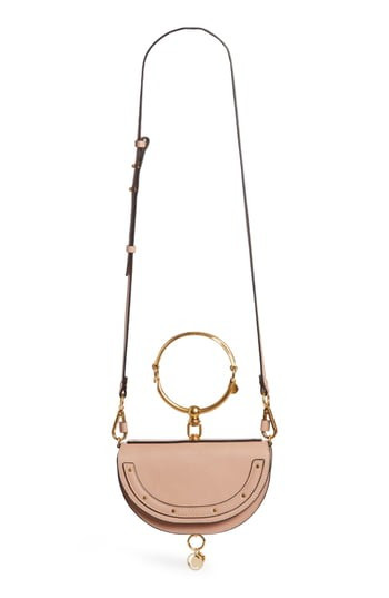 Chloe Small Nile Bracelet Calfskin Leather Minaudiere - Beige | Nordstrom