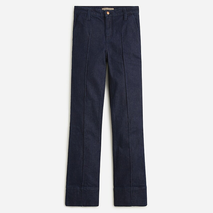 Point Sur pintuck flare jean in Rinse wash | J. Crew US