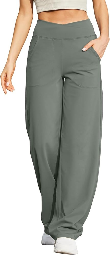 G4Free Wide Leg Pants for Women Loose Yoga Pants with Pockets Petite/Regular/Tall Stretch Casual ... | Amazon (US)