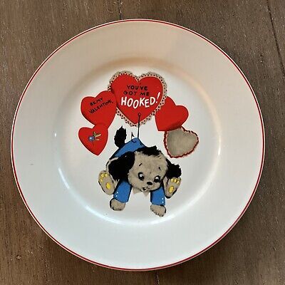 Rosanna Vintage Style Valentine Plate Hearts Dog Collectible "Be My Valentine" | eBay US