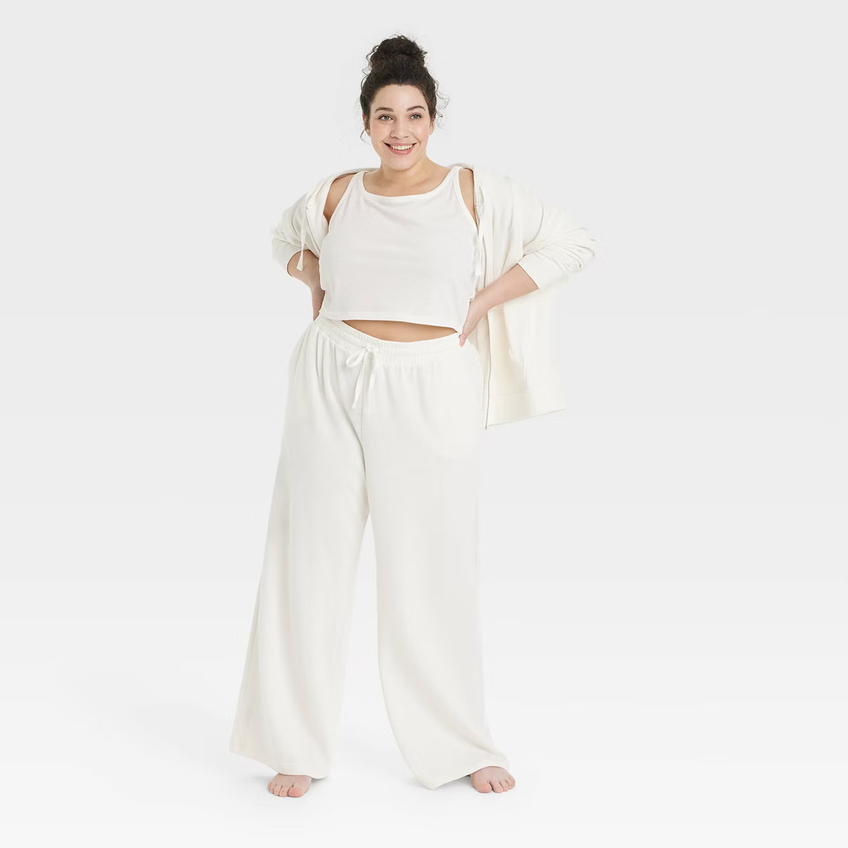 Women's Fleece Wide Leg Lounge Pants - Colsie™ | Target