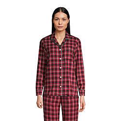 Women's Long Sleeve Print Flannel Pajama Top | Lands' End (US)
