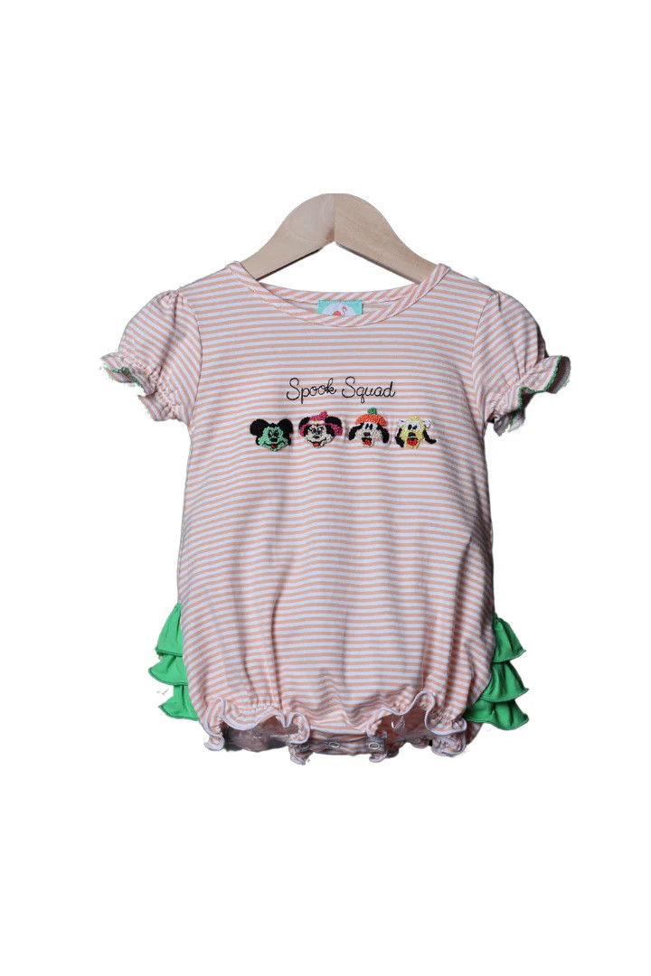 French Knot Spook Squad Ruffle Bubble | The Smocked Flamingo