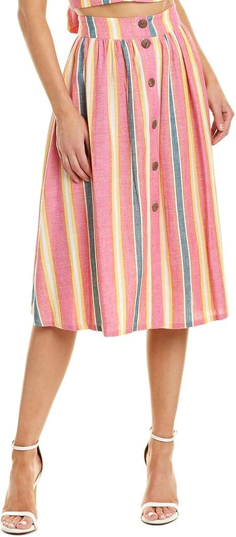 BCBGeneration Women's Sunrise Stripe A-line Skirt | Amazon (US)