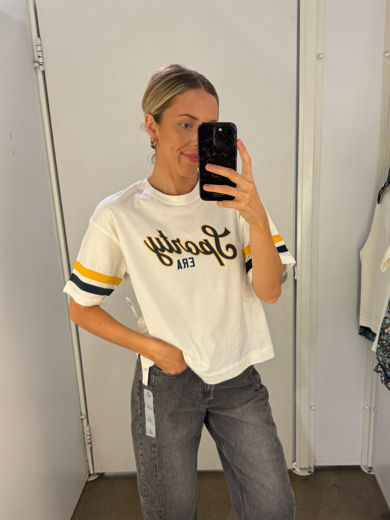 Idk I just thought this tee was cute & sporty hahah size medium here. 