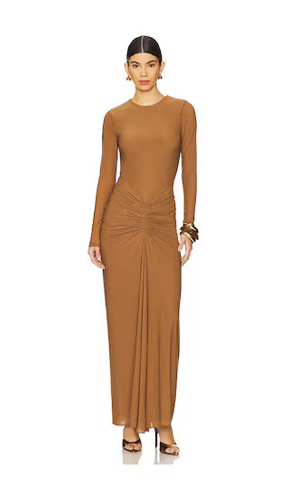 Ronny Kobo Jolie Dress in Brown. - size M | Revolve Clothing (Global)