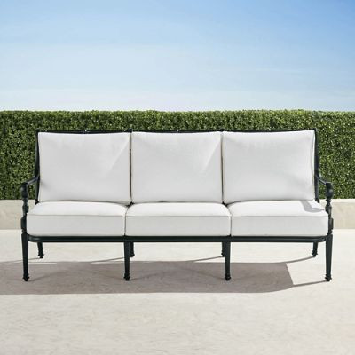 Carlisle Sofa with Cushions in Onyx Aluminum | Frontgate