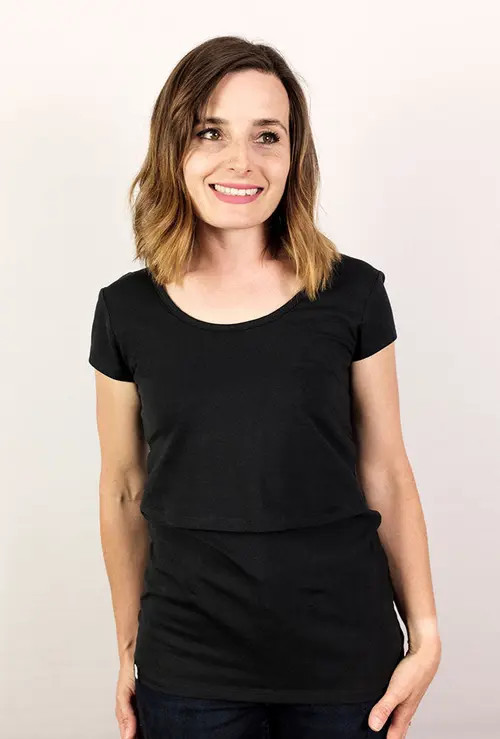 The Bshirt Short Sleeve Nursing T-shirt in Black at Nordstrom, Size Large | Nordstrom