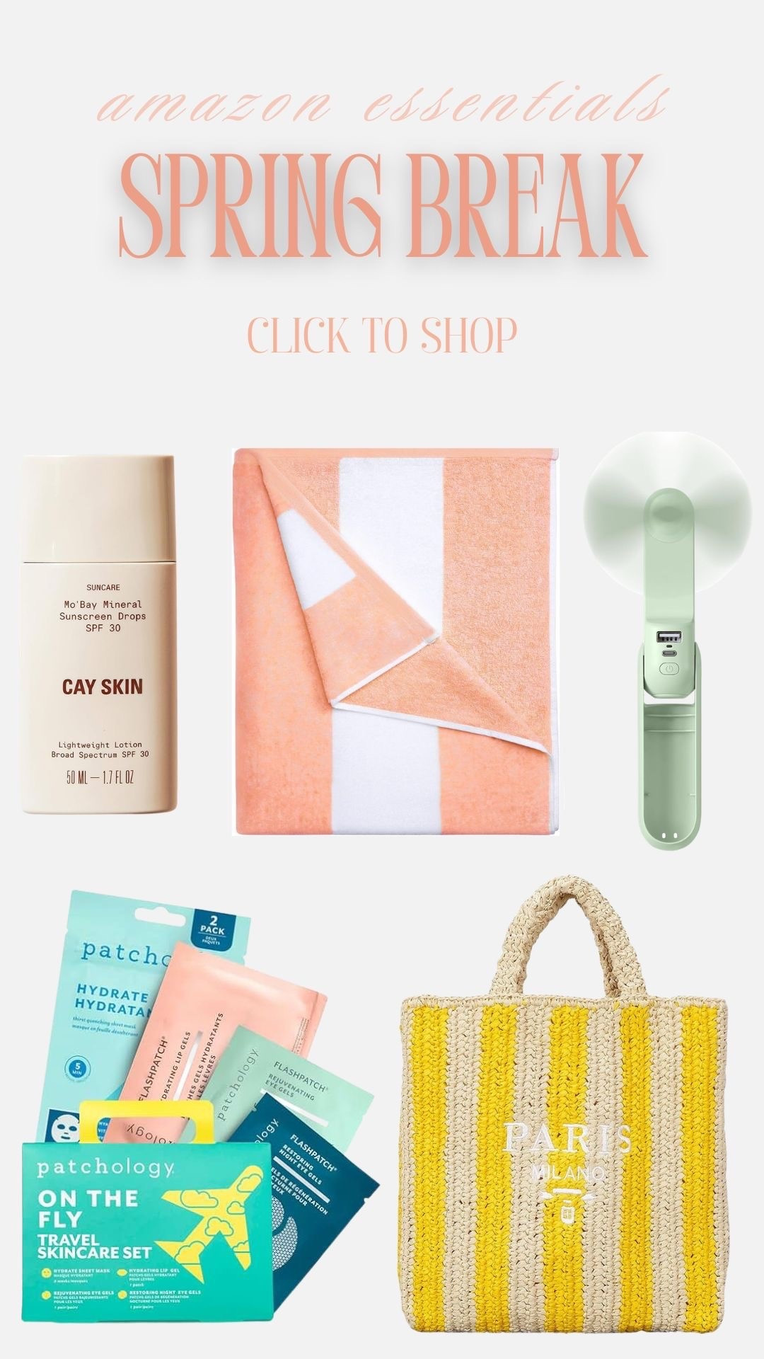 🌴 Amazon spring break essentials 🌴

☀️✨
#amazonfinds #springbreakready #travelessentials #beachvibes #vacaymusthaves #ltkstyle

#LTKBeauty #LTKTravel #LTKSwim