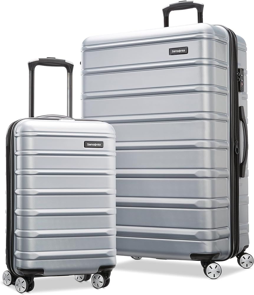 Samsonite Omni 2 Hardside Expandable Luggage with Spinner Wheels, Arctic Silver, 2-Piece Set (Car... | Amazon (US)