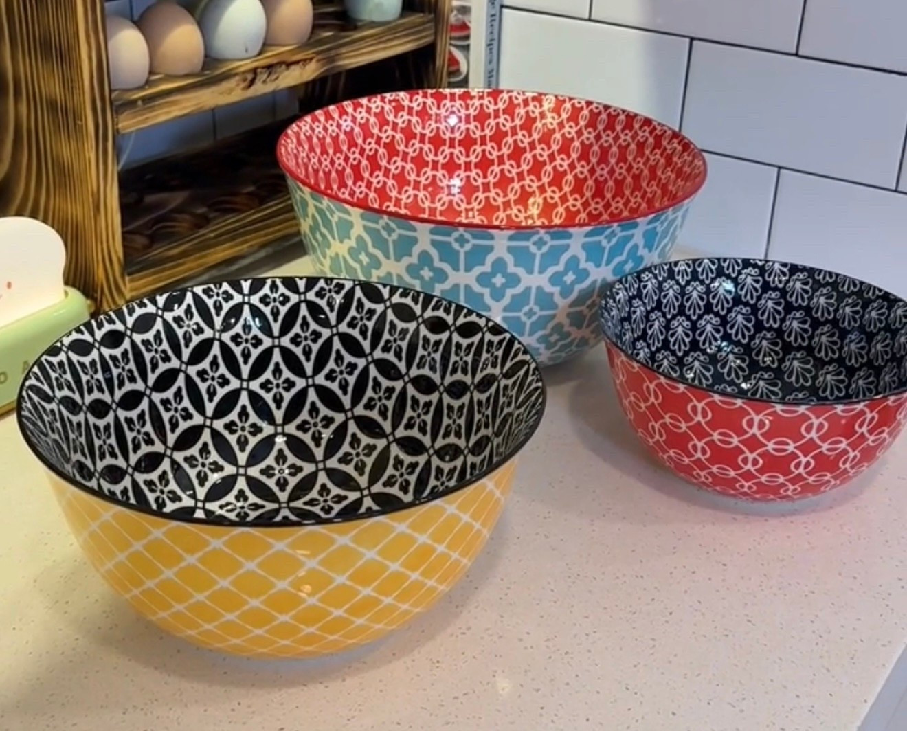 My favorite set of 3 ceramic mixing bowls! My favorite bowls that I use all the time. 

#LTKHome