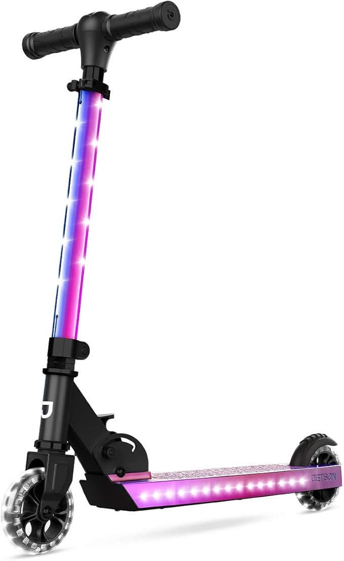 Jetson Jupiter Kick Scooter for Kids, LED Light-up Scooter, Adjustable Handlebar, Rear Brake, Lig... | Amazon (US)