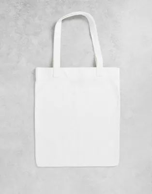 ASOS DESIGN heavyweight cotton tote bag in ecru - CREAM | ASOS (Global)