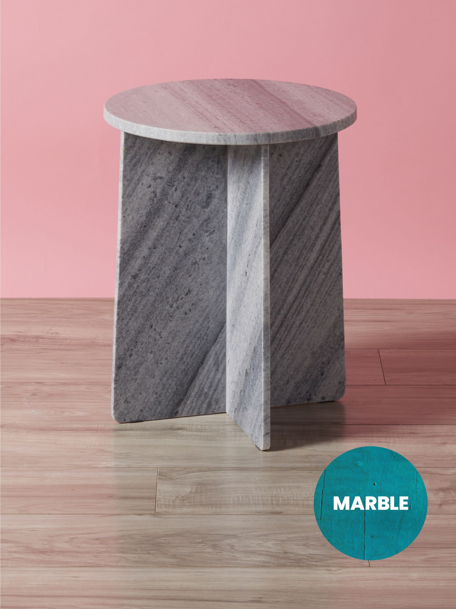 21in Marble Round Side Table | Made In India | HomeGoods | HomeGoods