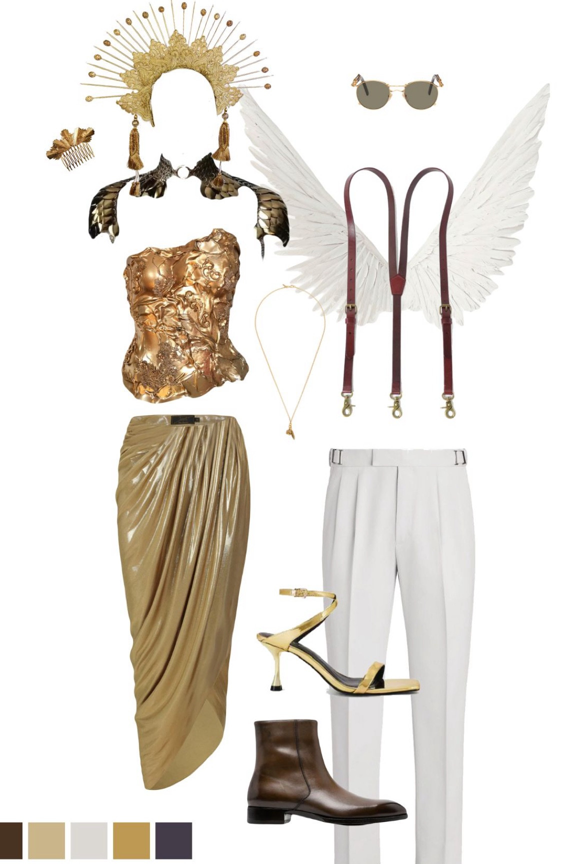 Unique Halloween costumes: Icarus and Alectrona (Greek sun goddess) a couple or duos edit. Part One: Alectrona 

#LTKSeasonal