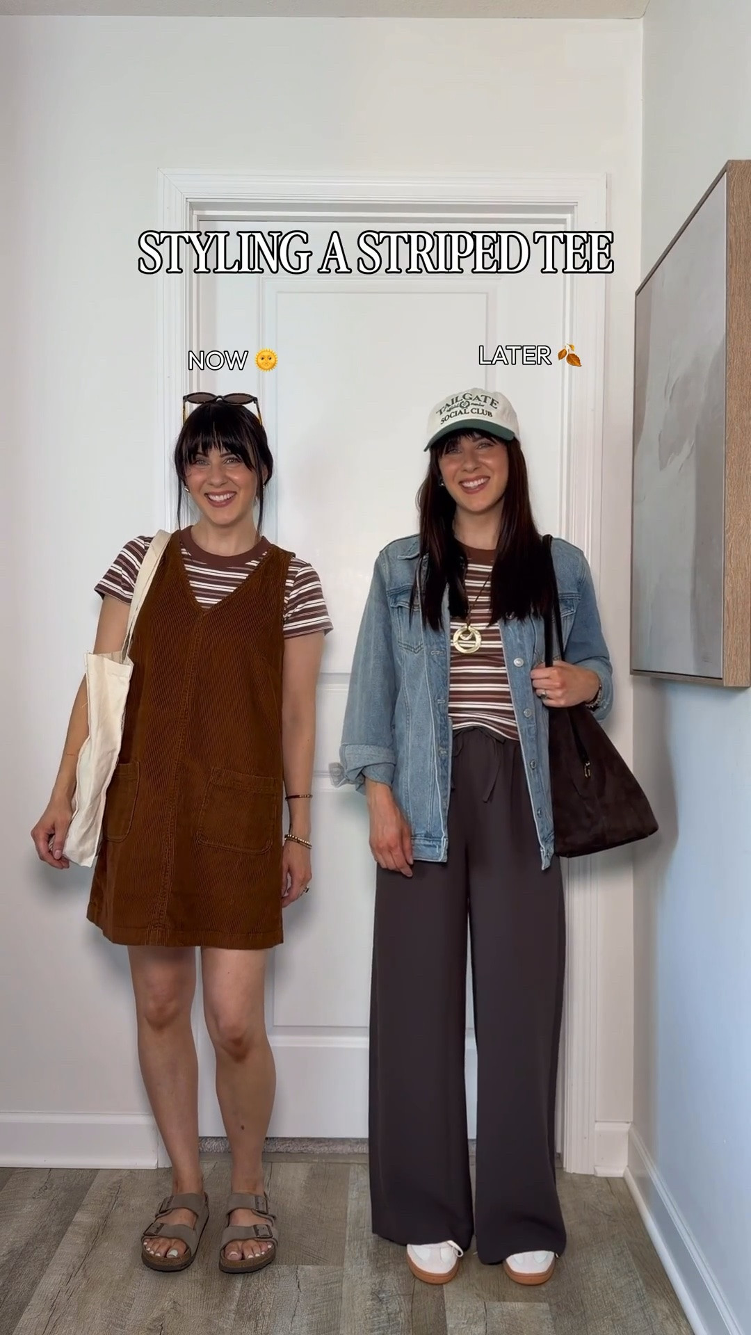 Styling a striped tee now & later!! Dress + tee on sale!!

Wearing small petite tee, xsp cord dress, s short pants, birks tts & size down 2 sizes in adidas (men’s sizing)

#LTKSeasonal #LTKPetite #LTKSaleAlert