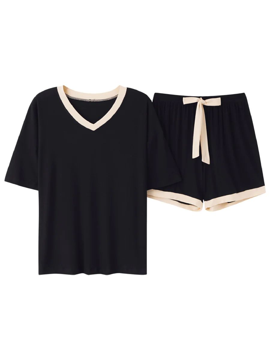 Melissa V-neck Short Sleeves Pajama Set (3 colors) | Kyria Lingerie