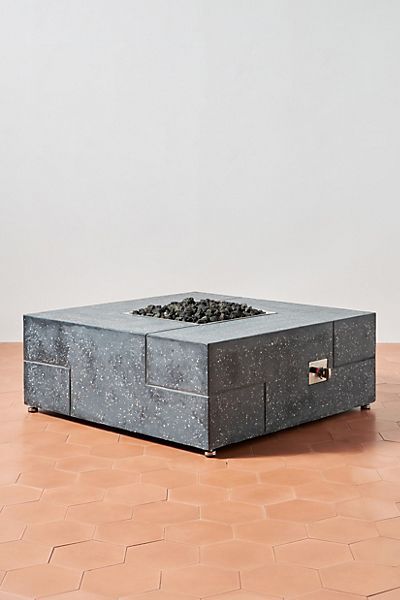Terrazzo Square Outdoor Fire Pit | Anthropologie (US)