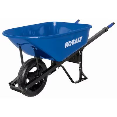 Kobalt 6-cu ft Steel Wheelbarrow Flat-free Tire(s) | Lowe's