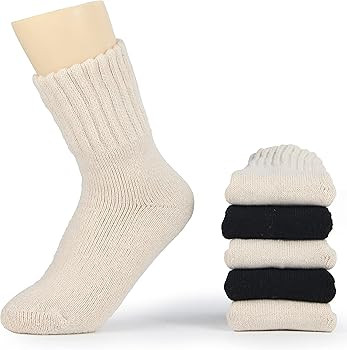 BomKinta Boot Socks for Women Winter Solid Thick Warm Socks Cozy Crew Socks Christmas Gift | Amazon (US)