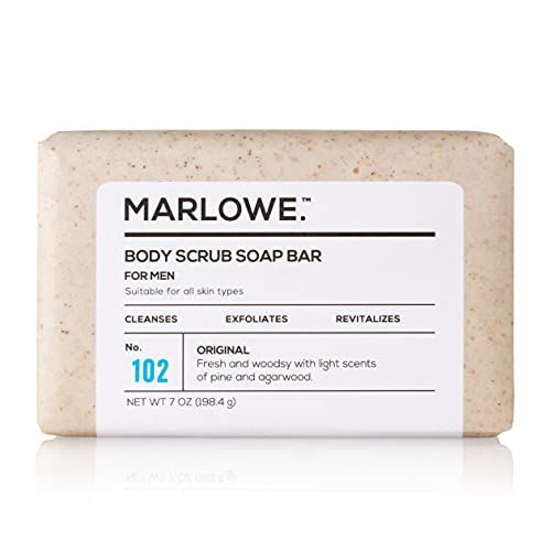 MARLOWE. No. 102 Men's Body Scrub Soap 7 oz | Best Exfoliating Bar for Men | Made with Natural Ingre | Amazon (US)
