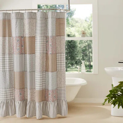 Liseron 100% Cotton Patchwork Single Shower Curtain | Wayfair Professional