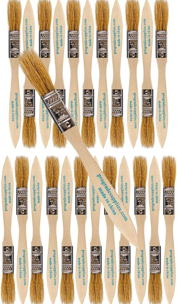 Pro Grade - Chip Paint Brushes - 24 Ea 1/2 Inch Chip Paint Brush Light Brown | Amazon (US)