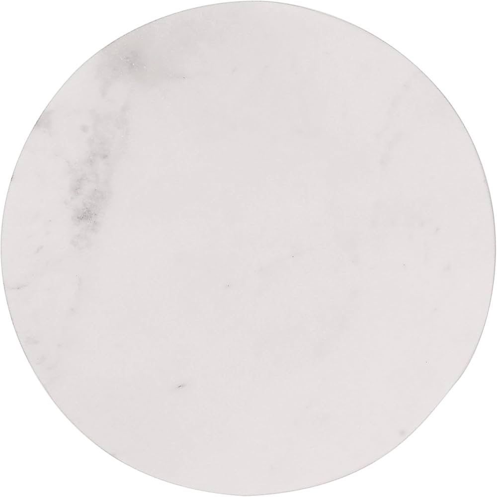 Creative Co-Op Large Round Marble Charcuterie or Cutting Board, White | Amazon (US)