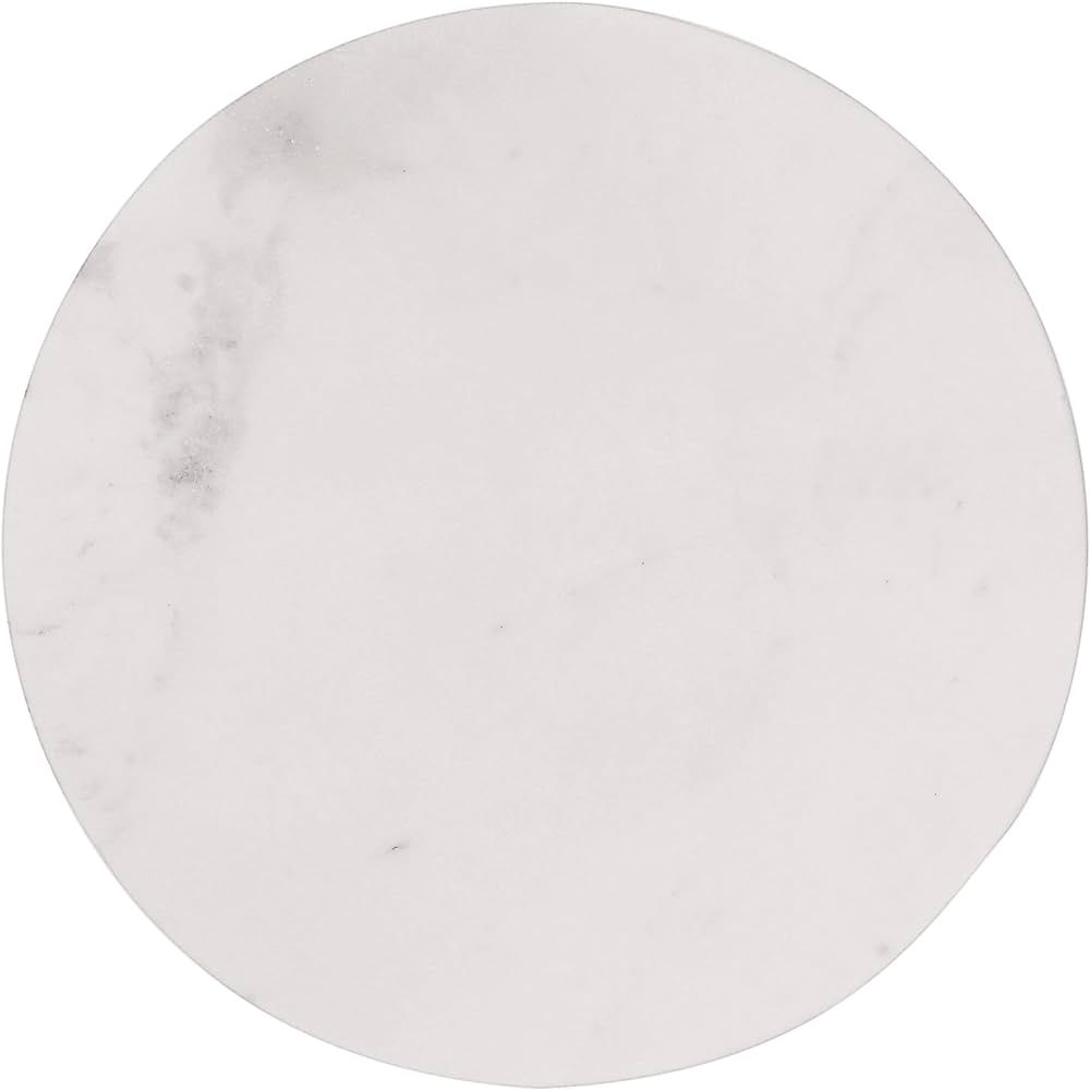 Creative Co-Op Large Round Marble Charcuterie or Cutting Board, White | Amazon (US)