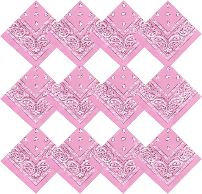Bandanas for Women Men Cowboy Bandana Handkerchief Headband Face Mask Bulk for Party Costume | Amazon (US)