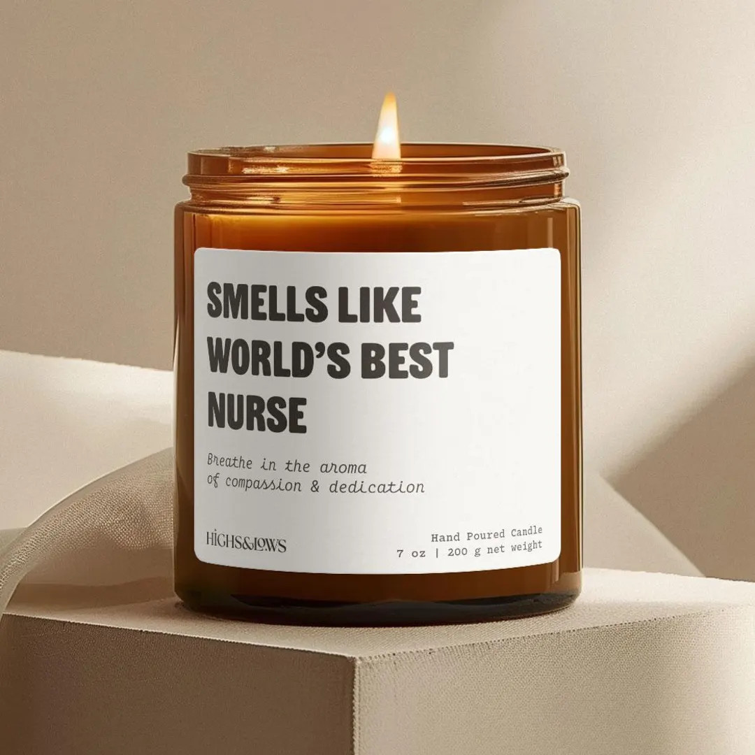 Smells Like World's Best Nurse, New Job Gift, Promotion Gift, Funny Gift for a Nurse, Med School ... | Etsy (US)
