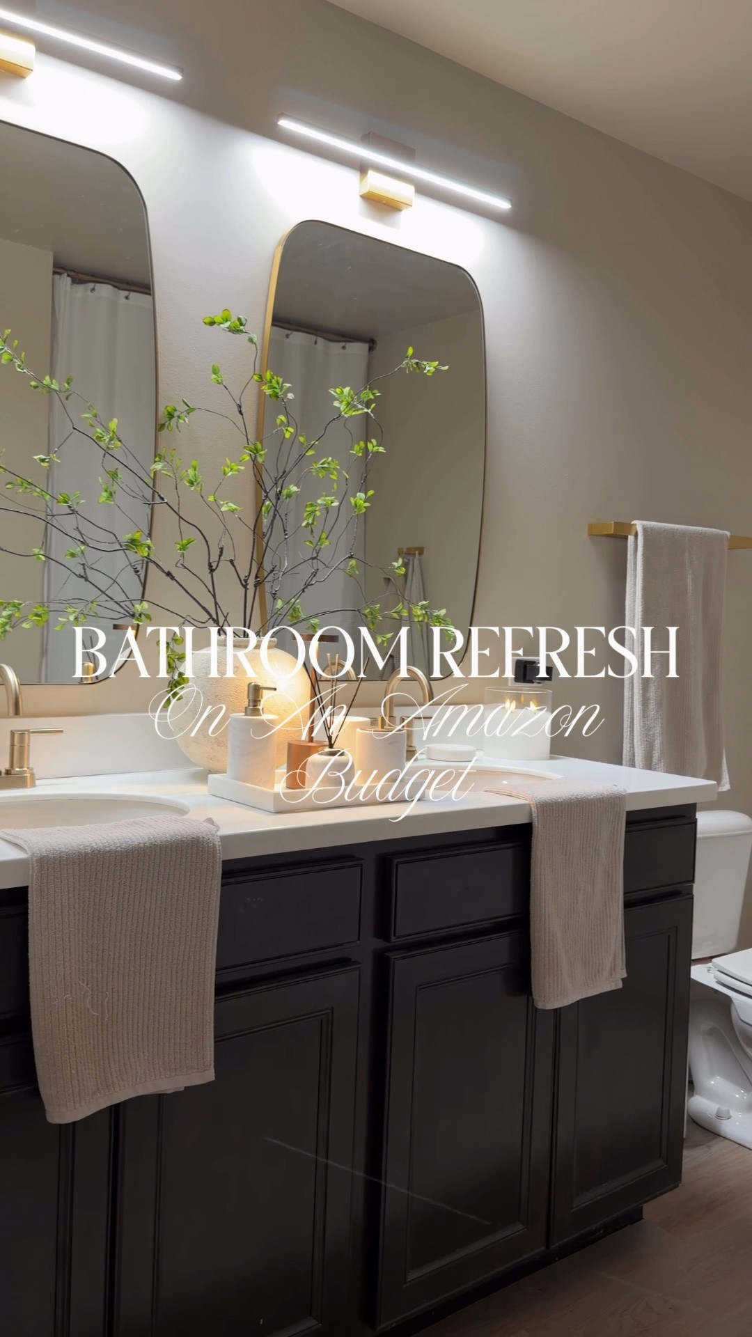 builder grade bathroom refresh on an amazon budger

#LTKHome