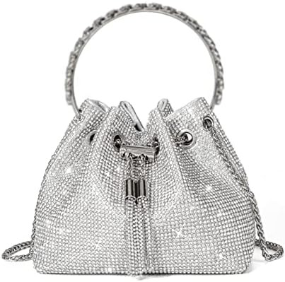 Bling Crystal Rhinestone Purse for Women Sparkly Clutch Handbag Crossbody Bag for Evening Wedding... | Amazon (US)