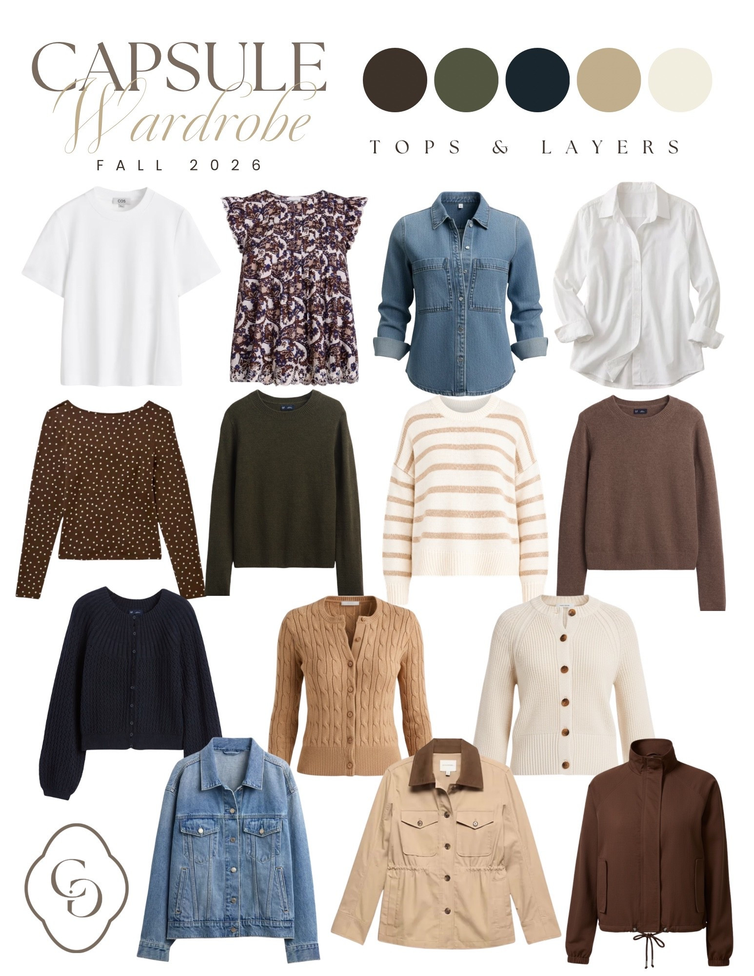 Fall Capsule Wardrobe - Tops & Layers