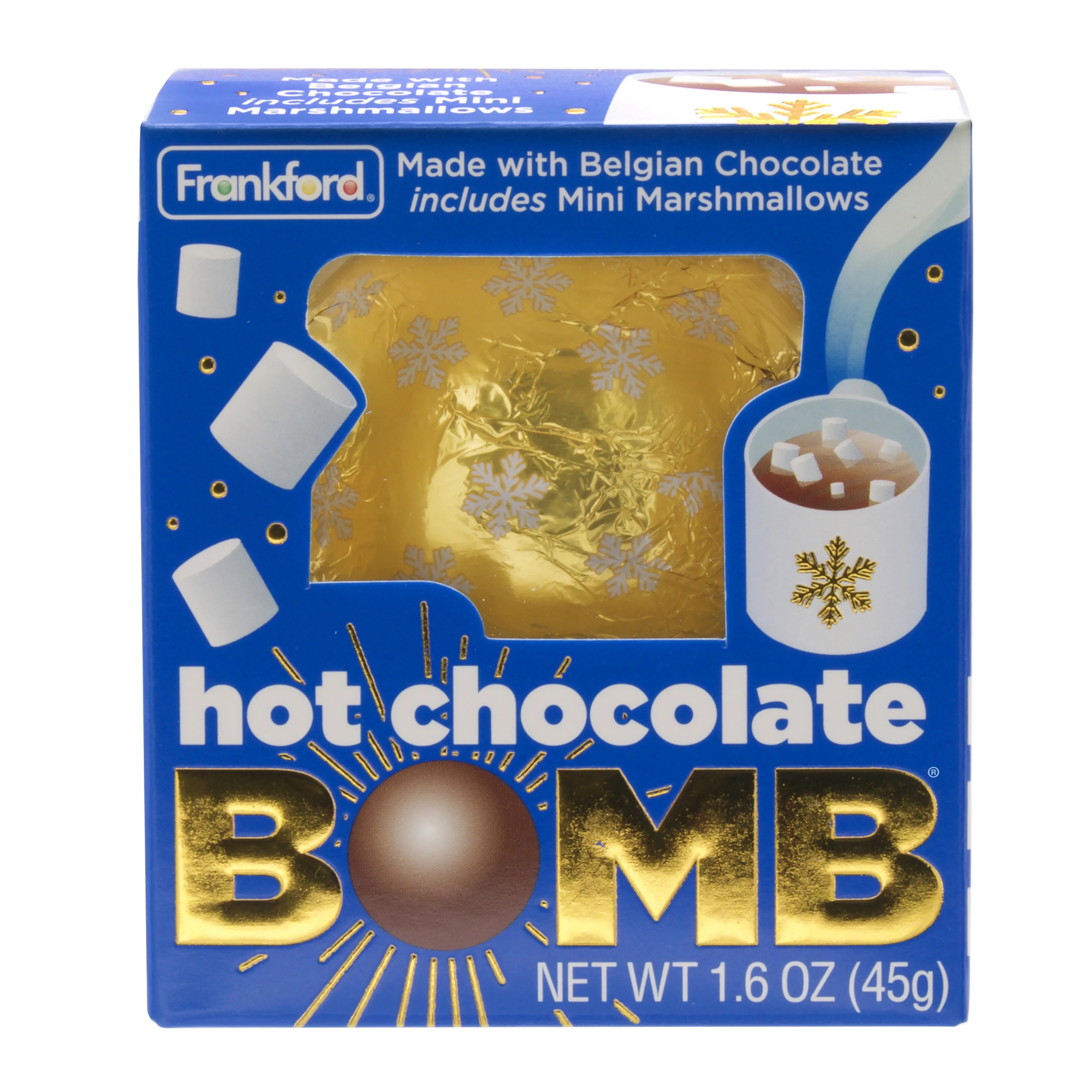 Frankford, Original Flavor Belgian Milk Chocolate Hot Chocolate Bomb, Christmas, 1.6 oz | Walmart (US)
